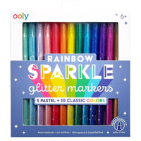OOLY rainbow sparkle glitter markers 15 stks 6 jr+