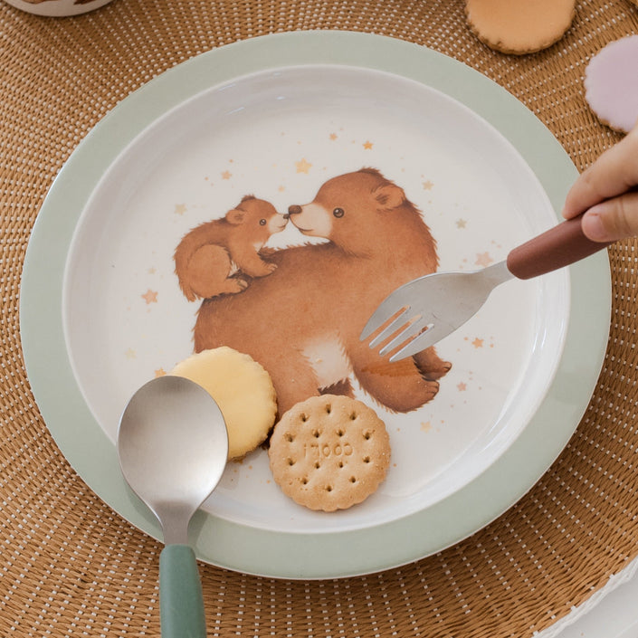 Petit Monkey melamine bord Bear and StarsMPB41-Rb