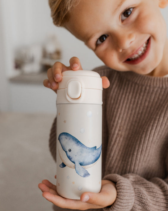 Petit Monkey stainless steel drinkfles WhaleVSB7-Rc