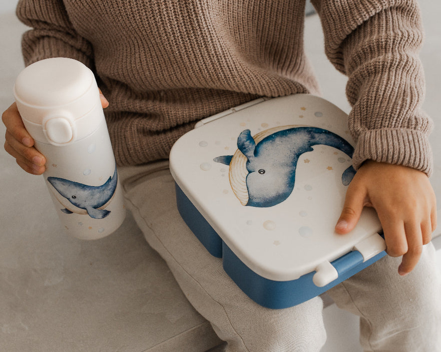 Petit Monkey stainless steel drinkfles WhaleVSB7-Rg