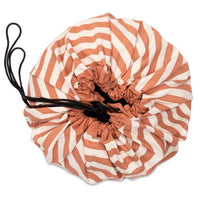 Play & Go opbergzak en speelkleed stripes brown