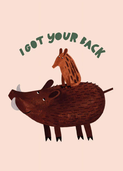 Petit Monkey ansichtkaart I got your back PC63-R