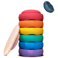 Stapelstein Water Lily special rainbow classic + balance board + gratis mini