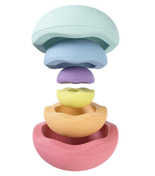 Stapelstein Bloom stacking stones 6 + 1 Rainbow pastel