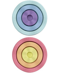 Stapelstein Bloom stacking stones 6 + 1 Rainbow pastel