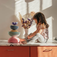 Stapelstein Bloom stacking stones 6 + 1 Rainbow pastel