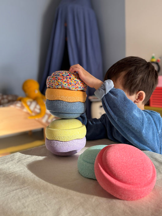 Stapelstein Mini regenboog pastel + mini super confetti C