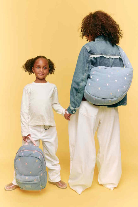 Studio Noos denim rugzak mini hearts