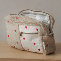 Studio Noos kinderwagen organizer teddy ecru hearts atmos