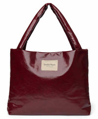 Studio Noos vegan leather mom bag burgundy