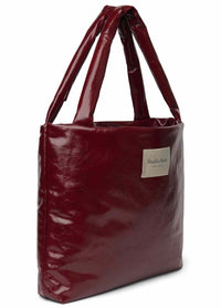 Studio Noos vegan leather mom bag burgundy
