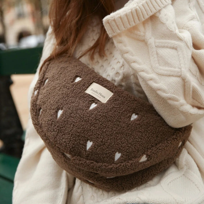 Studio Noos fanny pack brown hearts teddy 6096726372365 g