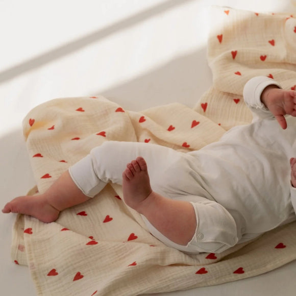 Studio Noos hydrofiele doek beige hearts 120x120 6151900154134 a