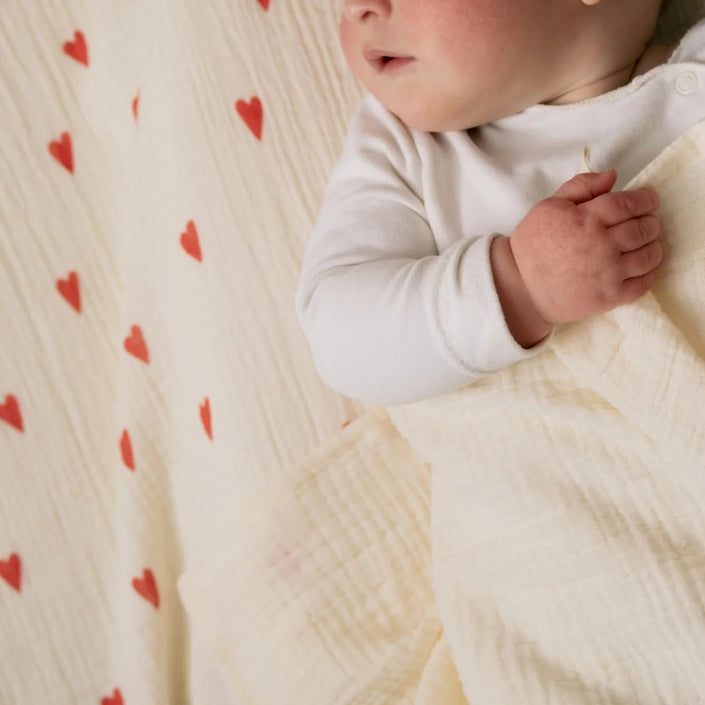 Studio Noos hydrofiele doek beige hearts 120x120 6151900154134 c