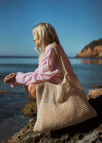 Studio Noos mom bag macrame naturel atmos