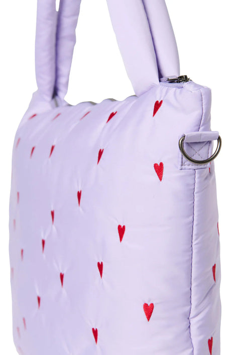 Studio Noos puffy diaper bag purple hearts 6151905750751 b