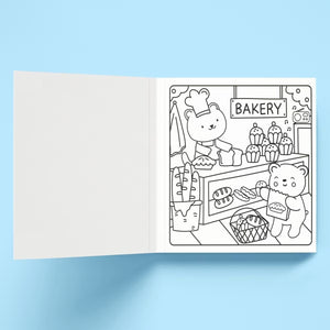 Sunny Vibes Happy Street Cute & Bold Colouring Book