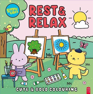 Sunny Vibes Rest & Relax Cute & Bold Colouring Book