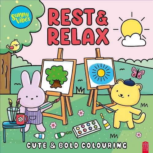 Sunny Vibes Rest & Relax Cute & Bold Colouring Book