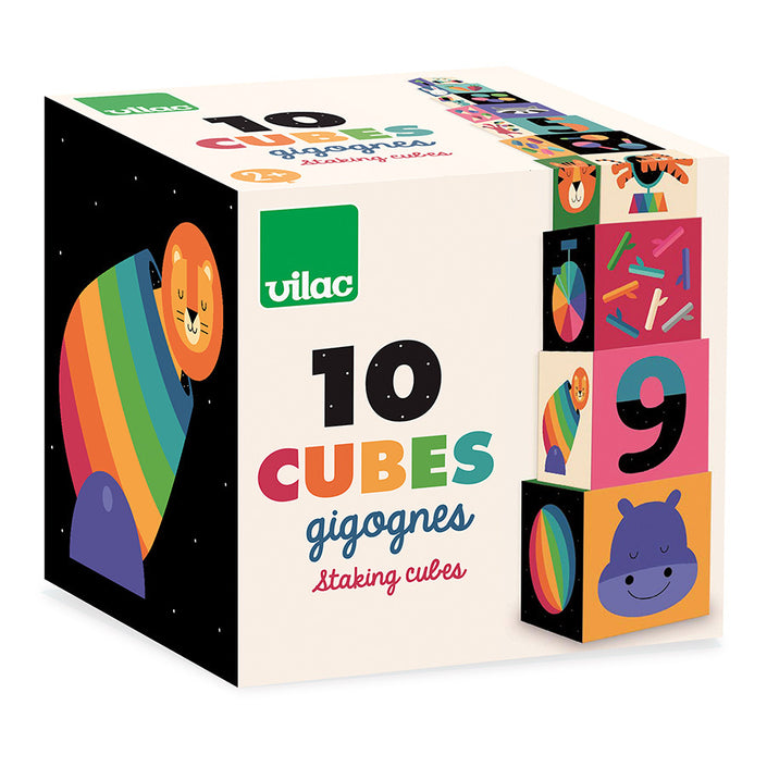 VILAC stacking tower rainbow 1 yr+