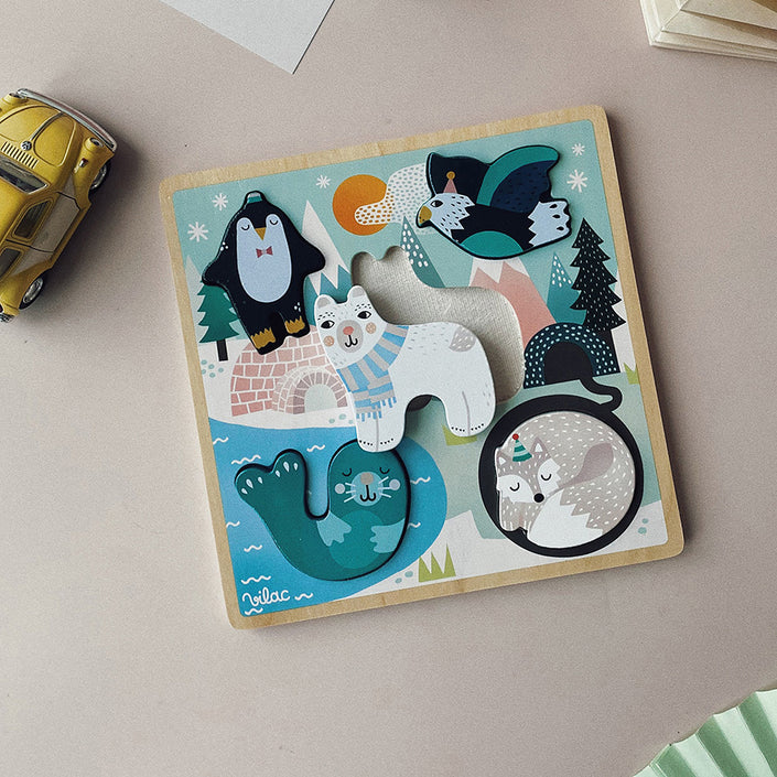 VILAC tactile puzzle ice 5 pcs / 18 m+