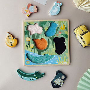 VILAC tactile puzzle jungle 5 pcs / 18 m+