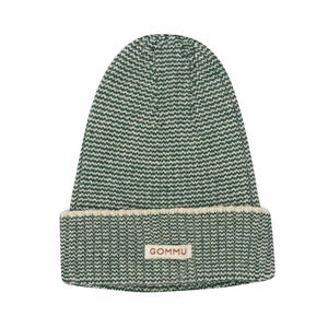 We are gommu poppenbeanie Soft Green Sand stripes 3 jr+