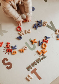Play & Go speelmat alphabet terrazo 180 x 180 cm