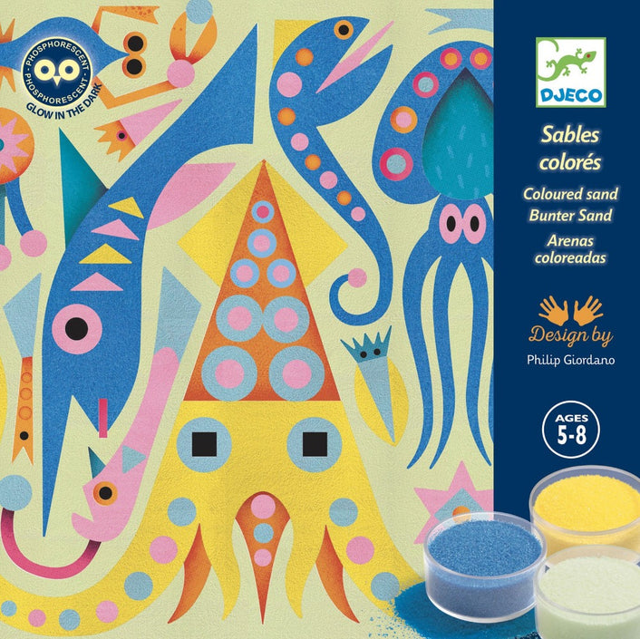 DJECO colored sand glow in the dark Sea 5-8 yrs+