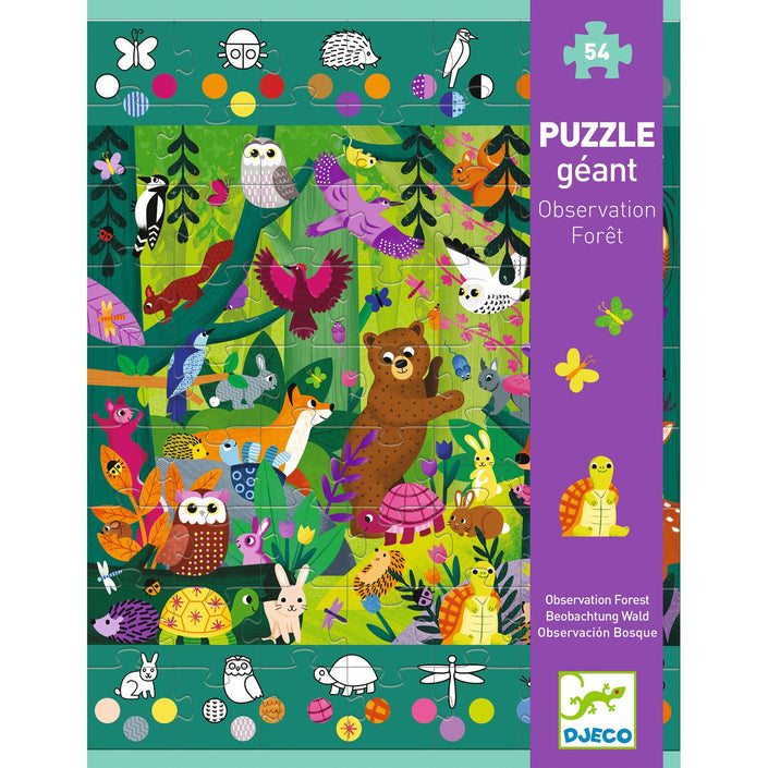 DJECO jumbo puzzle 1 to 10 jungle 4 yrs+/ 54 pcs