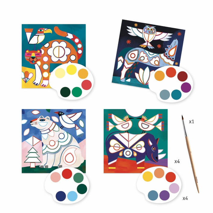 DJECO cards painting animals 6 yrs+