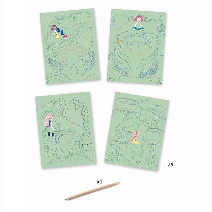 DJECO scratch foil cards Fantasy 6 yrs+