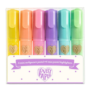 DJECO mini markers pastel 6 pcs 6yrs+