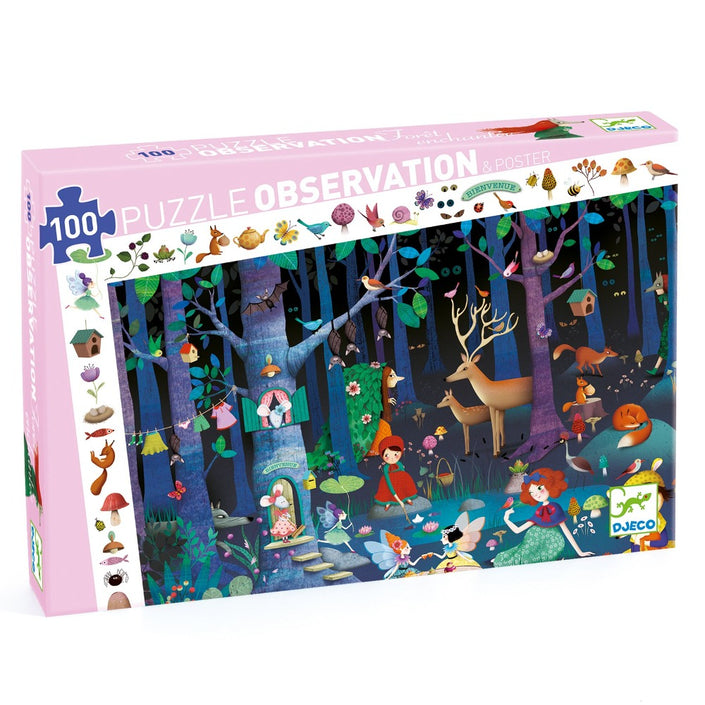 DJECO observation puzzle La foret enchantee 5 yrs+/ 100 pcs