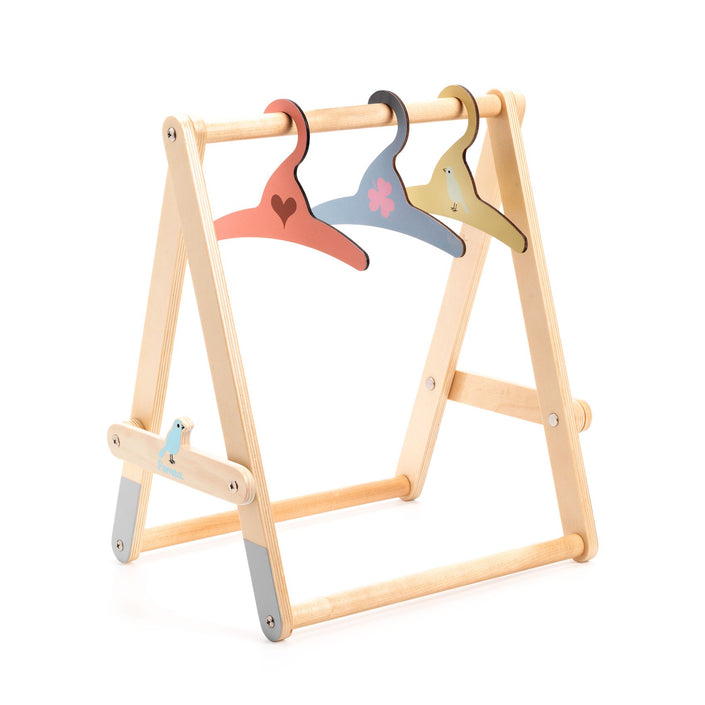 DJECO doll clothes rack + hangers 3 yrs+