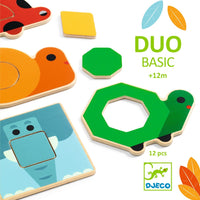DJECO puzzle Duo Basic 12 m+/ 6 x 2 pcs