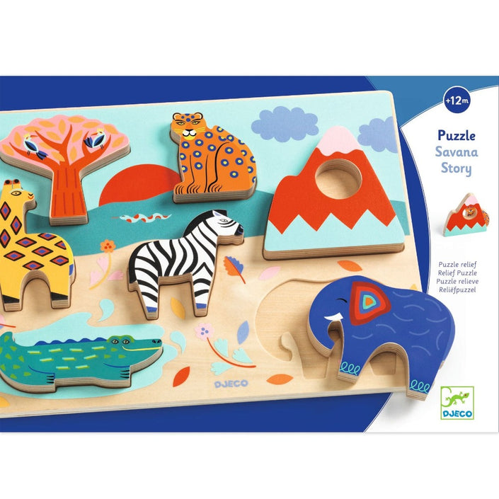 DJECO puzzle Savana Story 12 months+