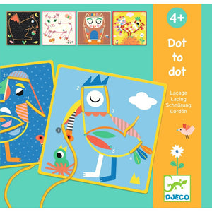 DJECO threading cards dot-to-dot 4 yrs+
