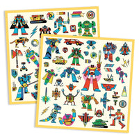DJECO stickers Robots metallic 4 yrs+