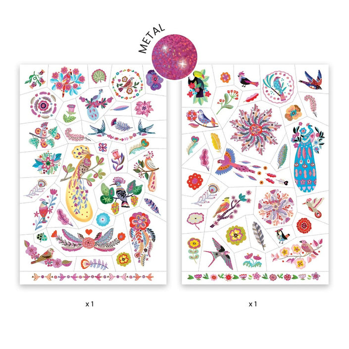 DJECO tattoos Bright birds