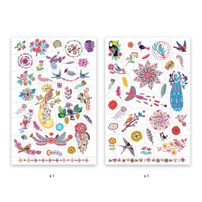 DJECO tattoos Bright birds