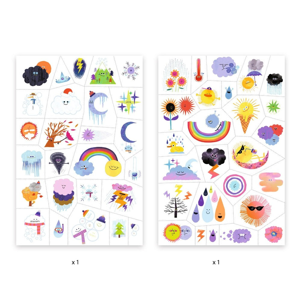Djeco Weather Emojis Tattoos Djeco Weather Emojis Tattoos