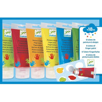 DJECO finger paint 6 x 75ml 18 months +