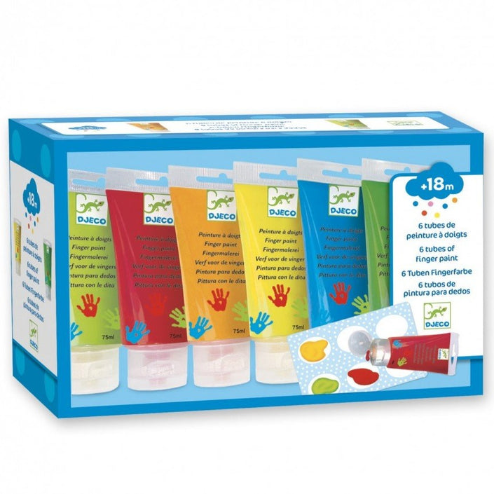 DJECO finger paint 6 x 75ml 18 months +