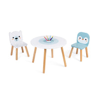 JANOD children's table + chairs Polar