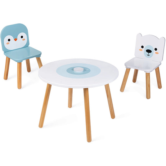 JANOD children's table + chairs Polar