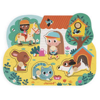 JANOD button puzzle countryside 18 months+