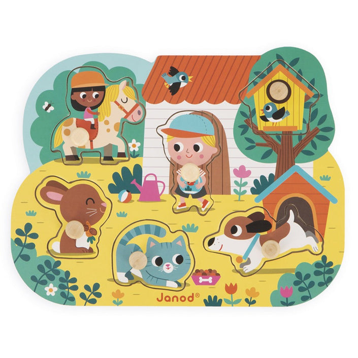 JANOD button puzzle countryside 18 months+