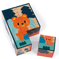 JANOD x WWF block puzzle animals young 12 months + / 6 pcs