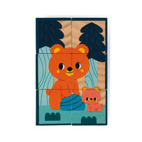 JANOD x WWF block puzzle animals young 12 months + / 6 pcs